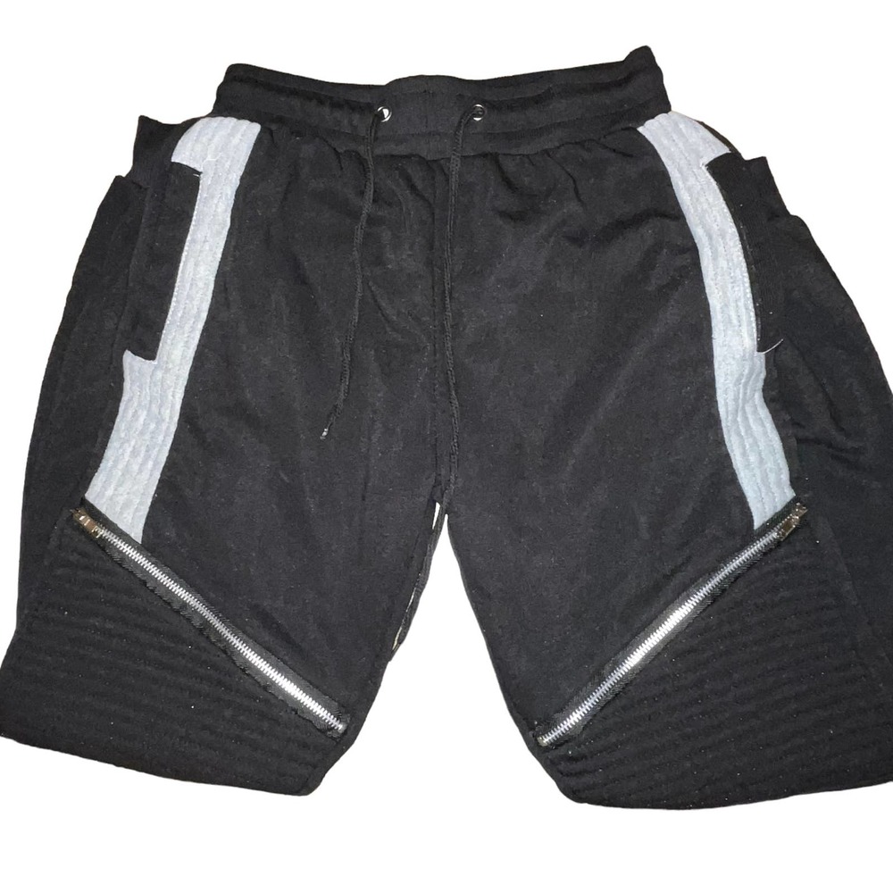 Encrypted Men’s Joggers Size Medium Black And Gray Zipper Accents